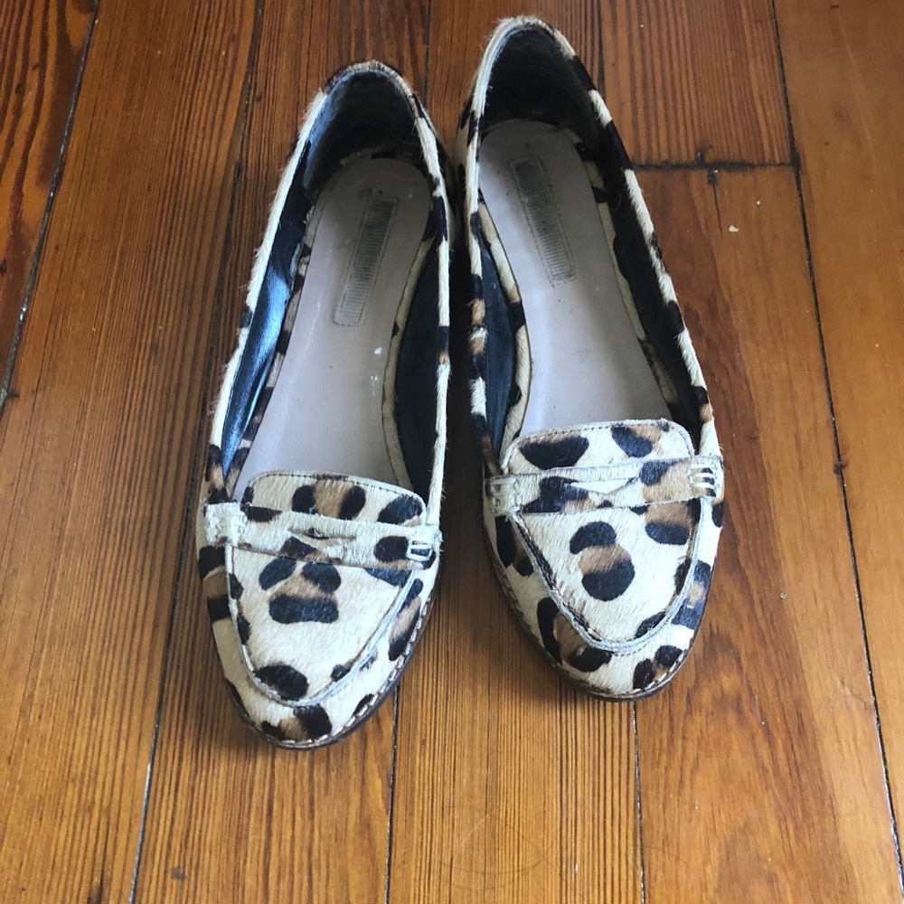 Zara leopard flats